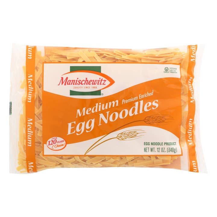 Ware Spark - Wholesale Pasta - Manischewitz - Egg Noodles - Medium - Case Of 12 - 12 Oz.