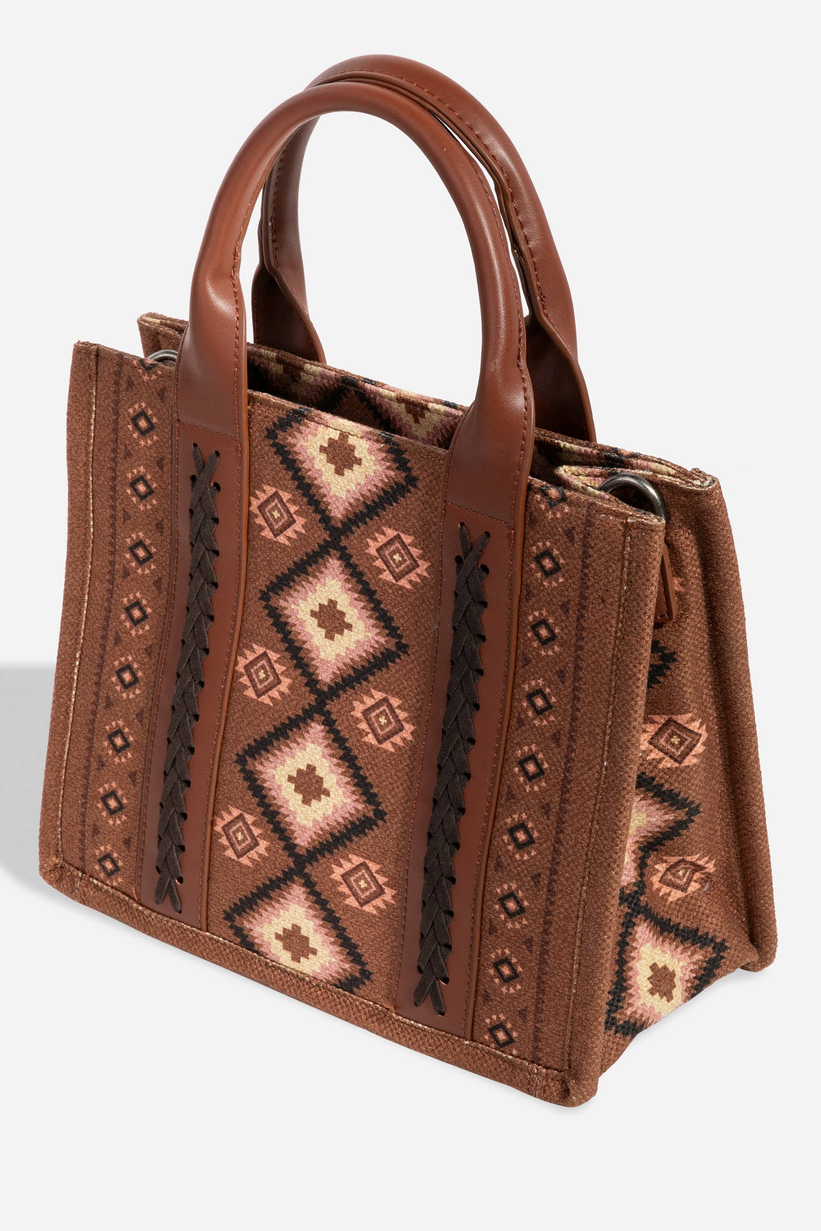 Collections by Fame Accessories – Sacola - Mulher por atacado – Bolsa quadrada com padrão boho western12