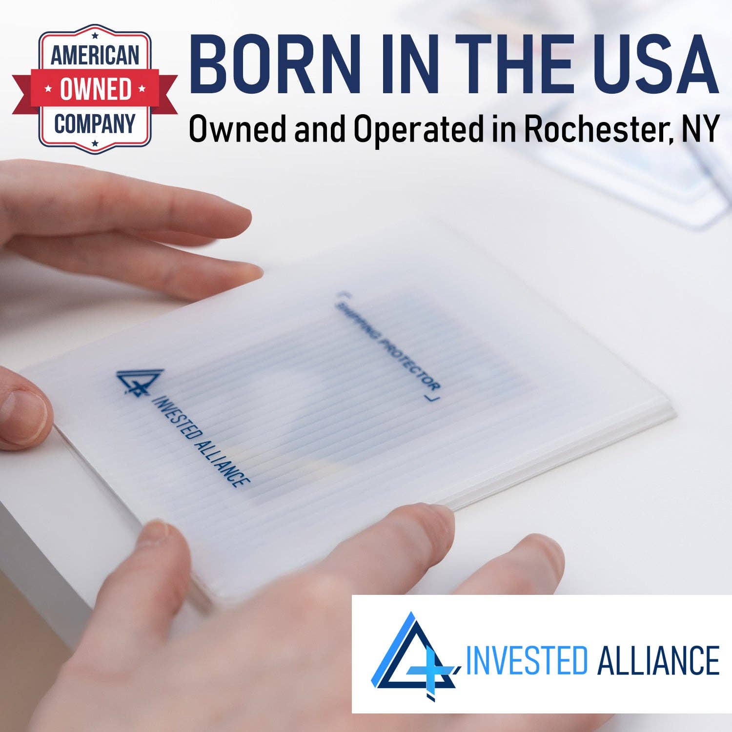 Invested Alliance LLC - Wholesale Card Game - Trading Card Shipping Protector 3.5x4.5 - 100 Pack8