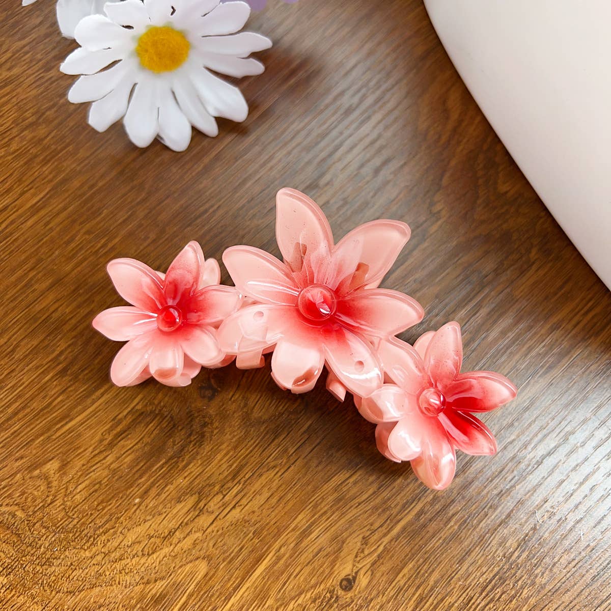 Little Trendy - Wholesale Hair Clip - Women's - Candy-colored flower hair claw beach vacation hair accessory11