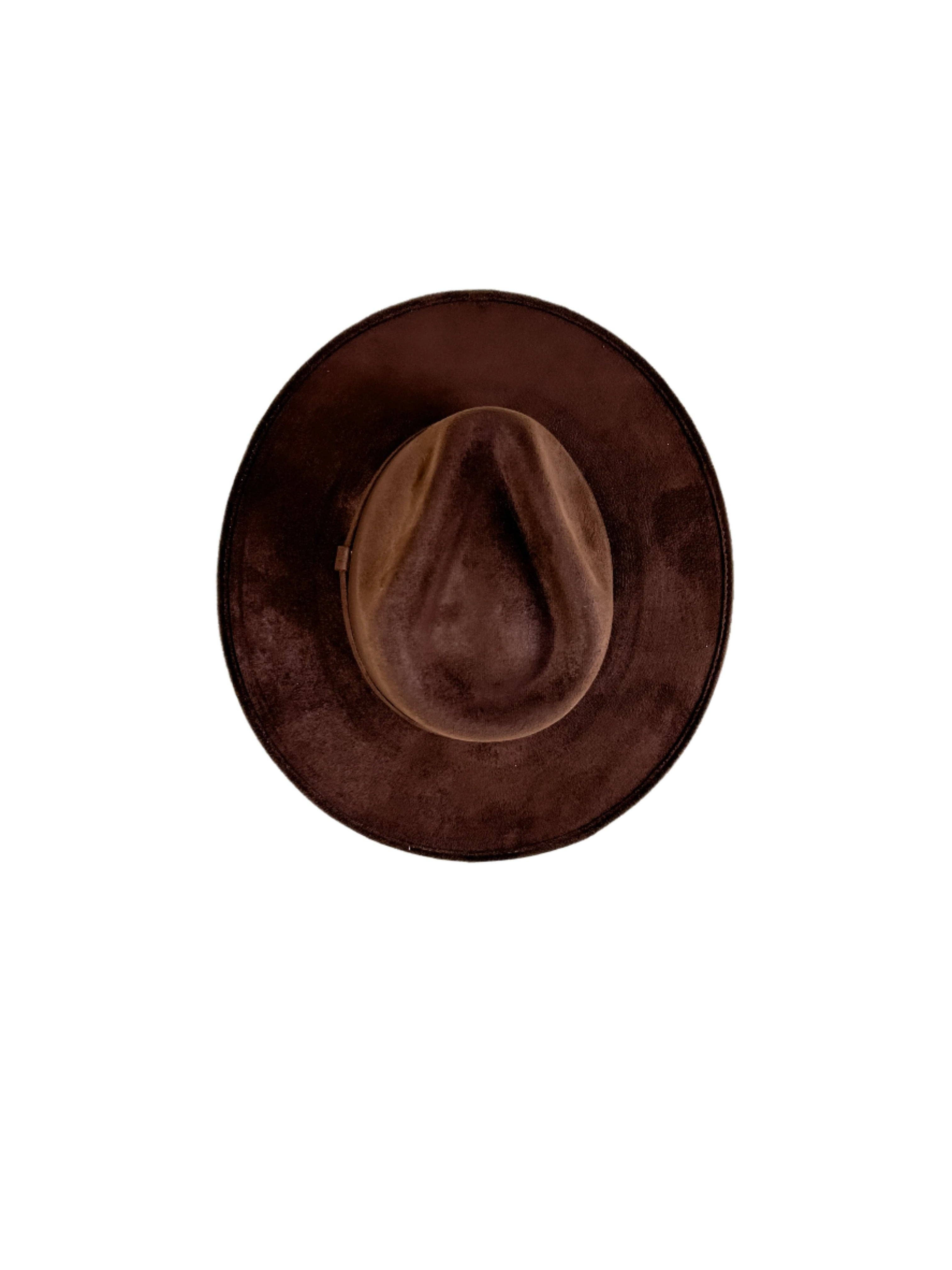 Wilder and Soul Wholesale Hats - Wholesale Fedora - Women's - Vegan Suede Rancher Hat - Chocolate