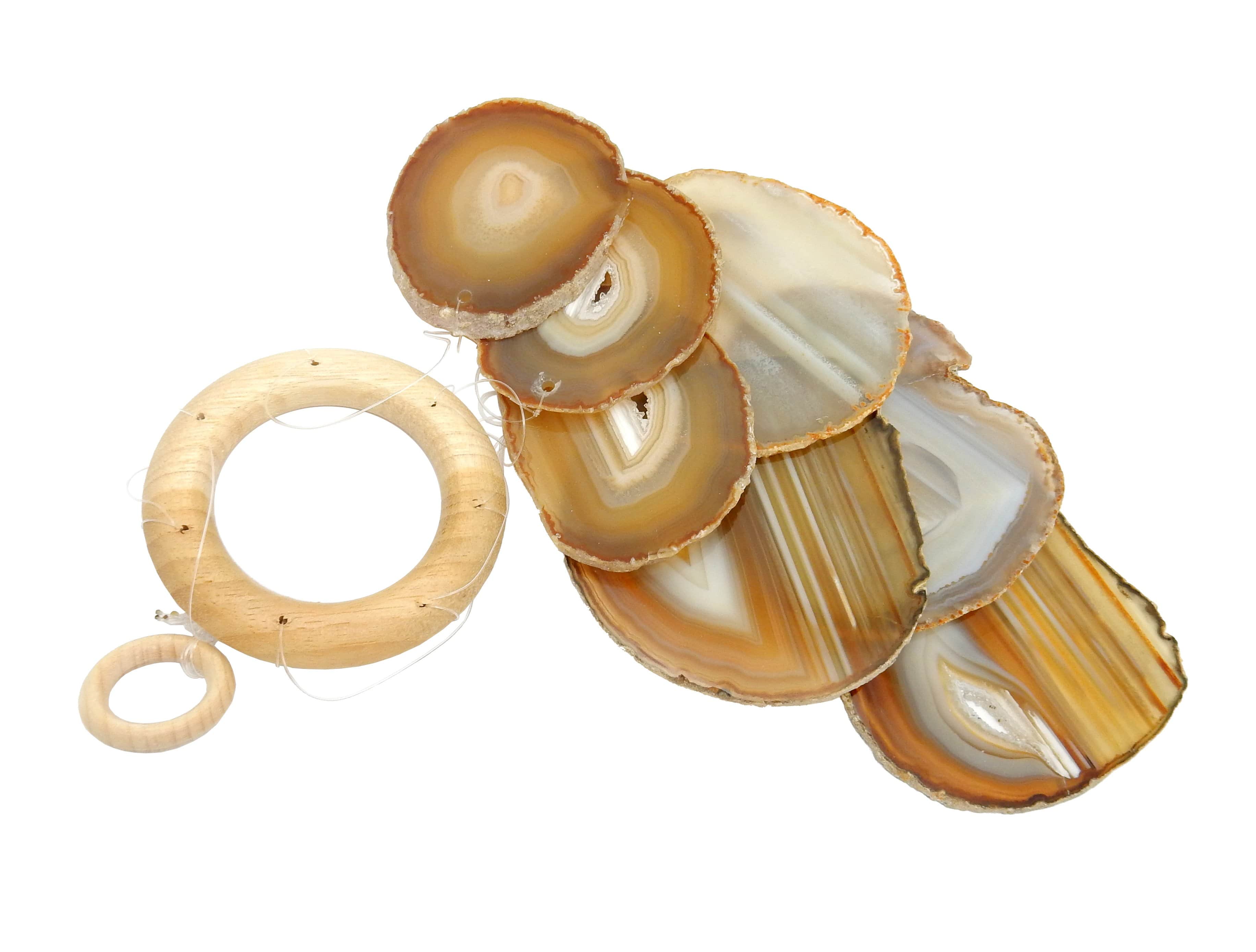 Rock Paradise - Venta al por mayor Campanas de viento - Móvil de Viento con Rodajas de Ágata para Decoración Espiritual del Hogar6