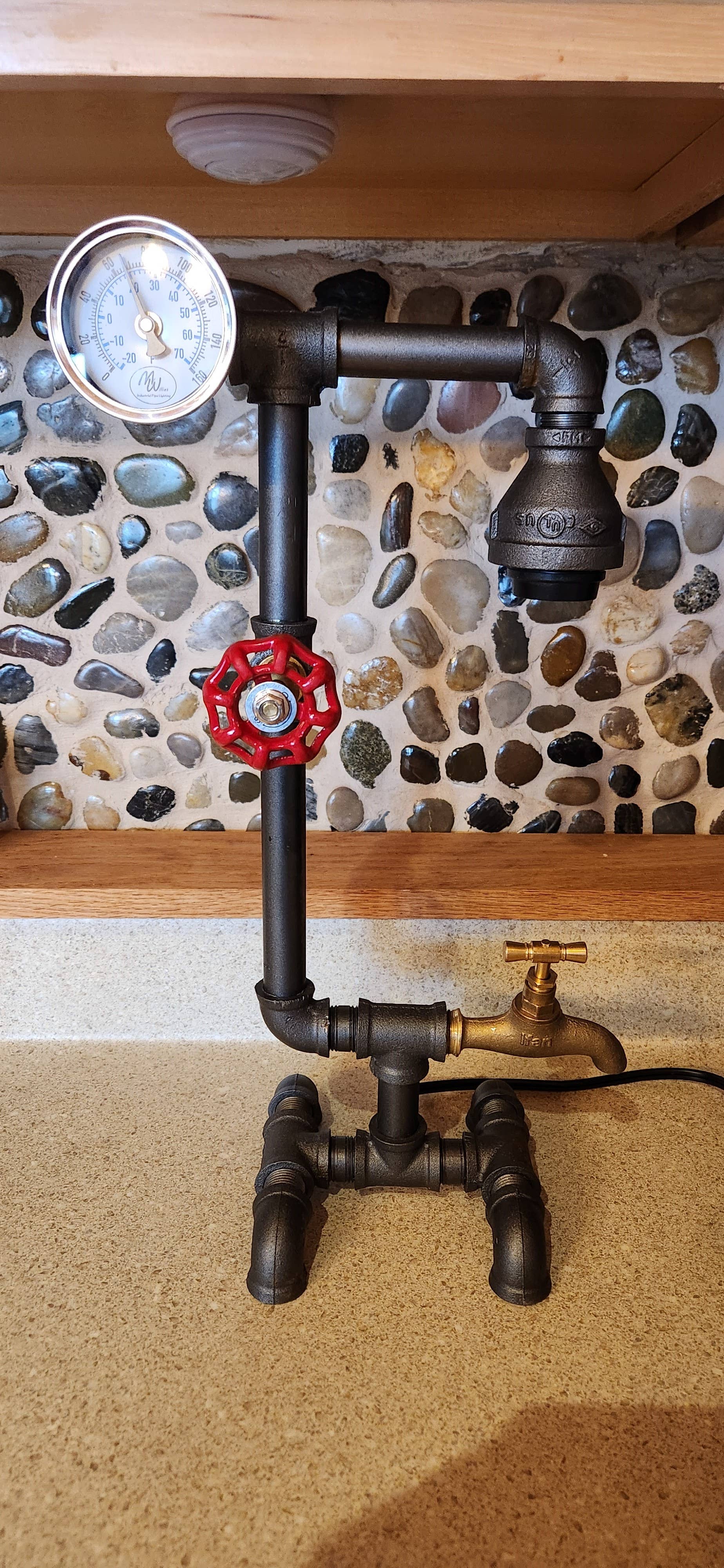 Mr. Willies Lighting - Wholesale Accent/Desk Lamp - Industrial Retro desk Lamp on metal w/ temperature gauge2