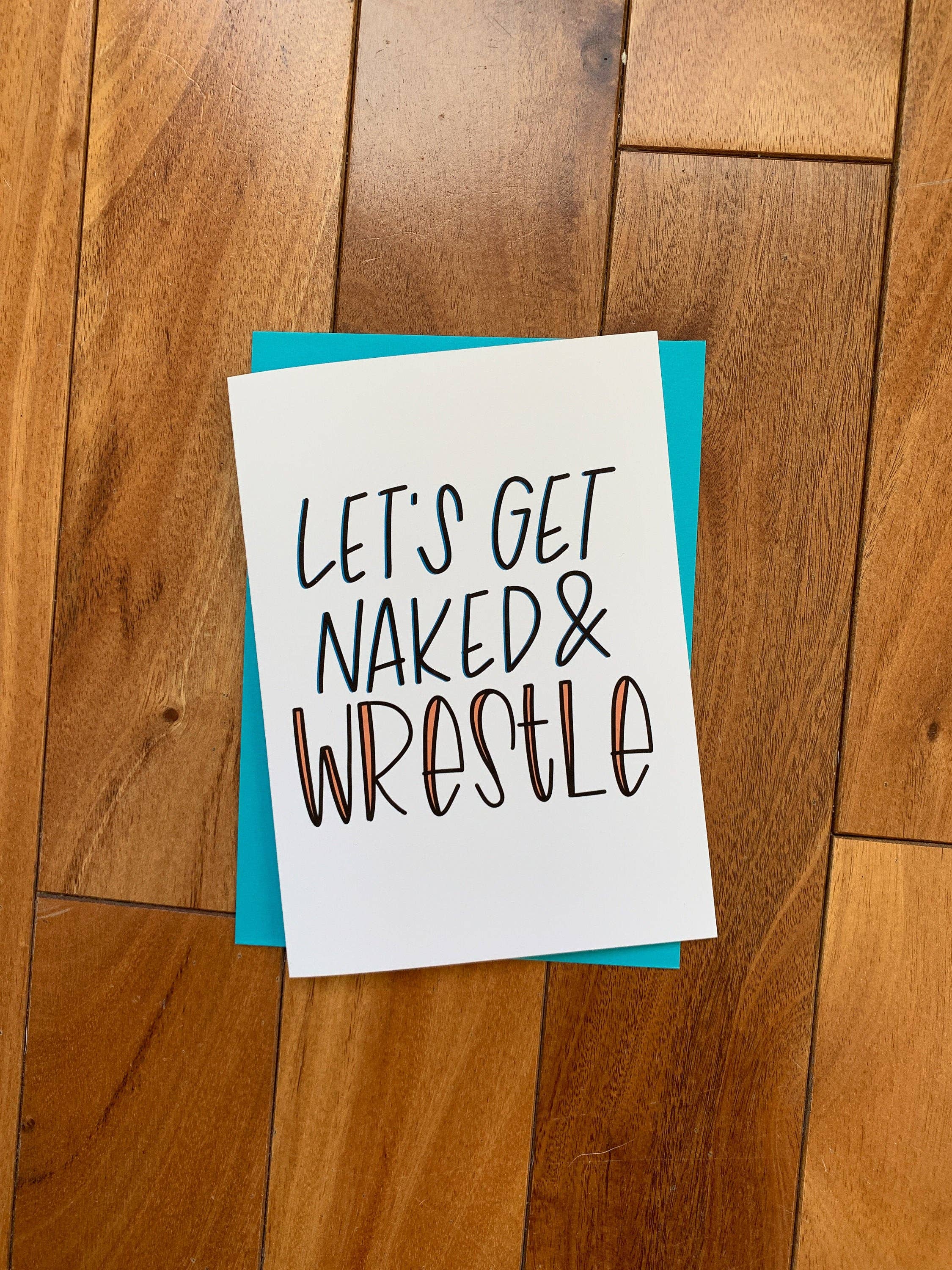 Stone Donut Design, LLC - Wholesale Valentine's Day Card - Let's Get Naked and Wrestle Funny Valentine's Day Card9