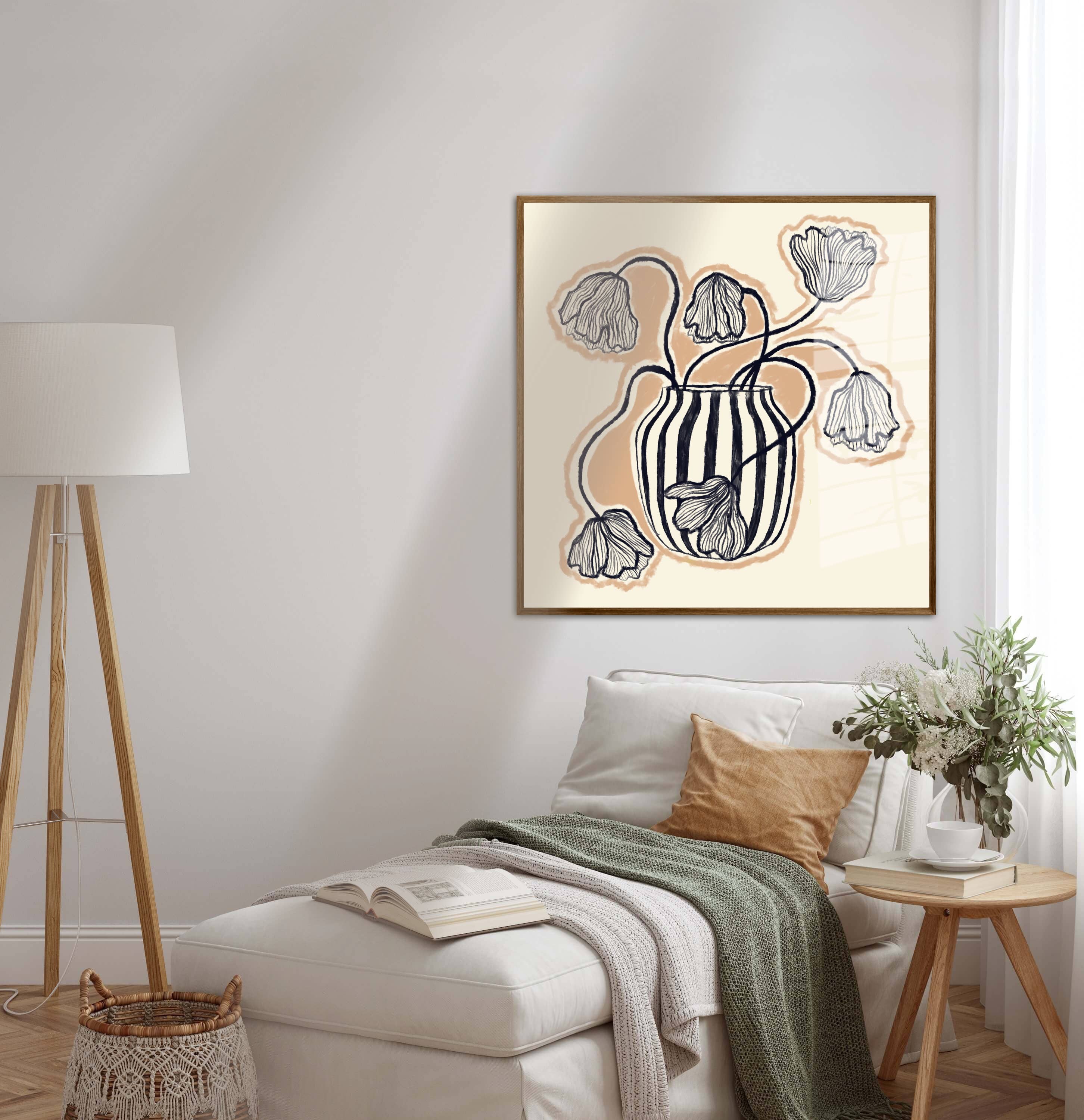 Kate Fox Design – wholesale Konsttryck – Vas i blått konsttryck, konsttryck, handritad konst, knäppa3