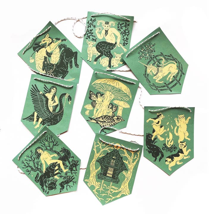 Hissing Mink - Wholesale Bunting/Garland - Deep Forest Folklore Paper Garland 1