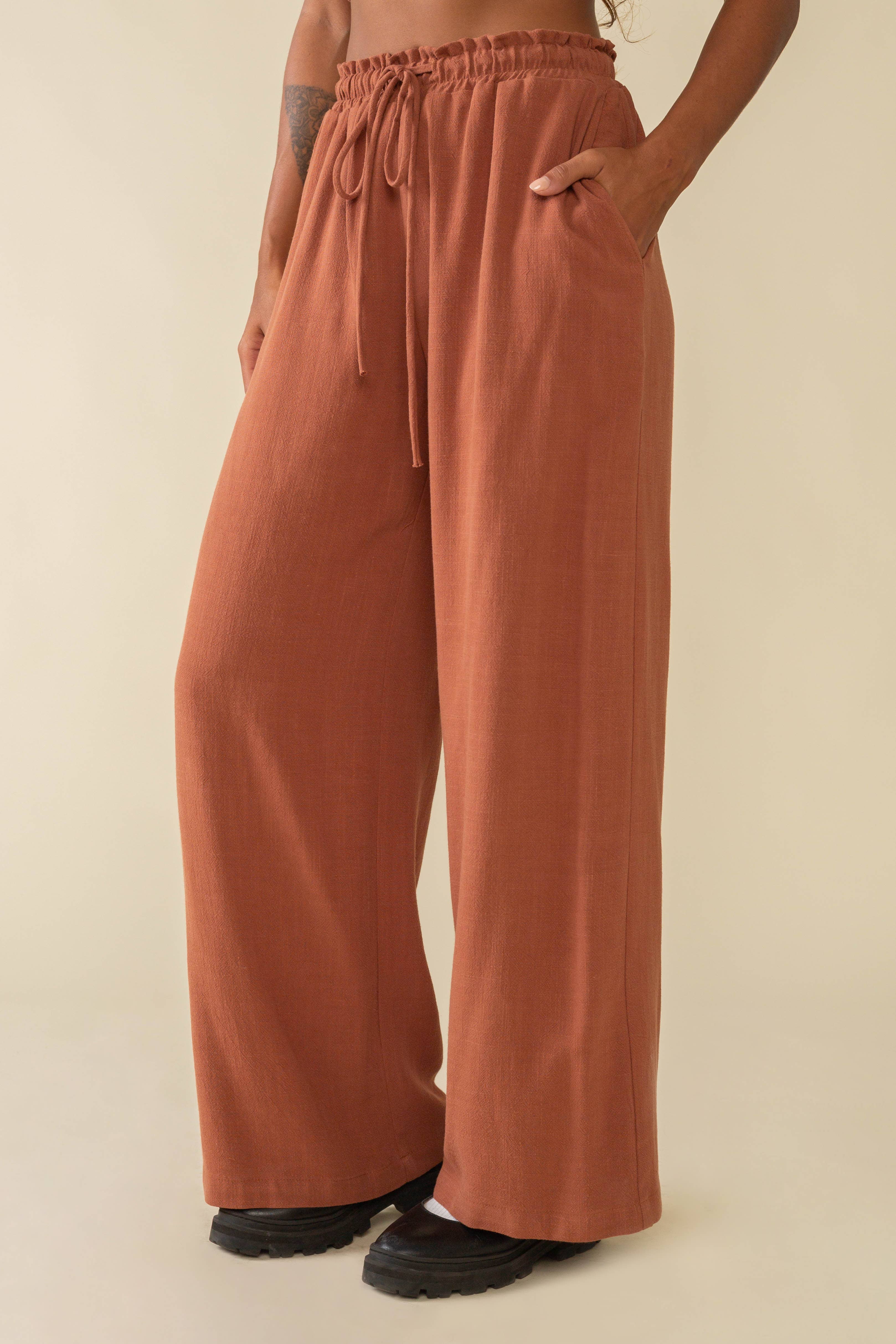 NLT - Wholesale Pants - Women's - Cove Linen Pant | Wide Leg Full Length2