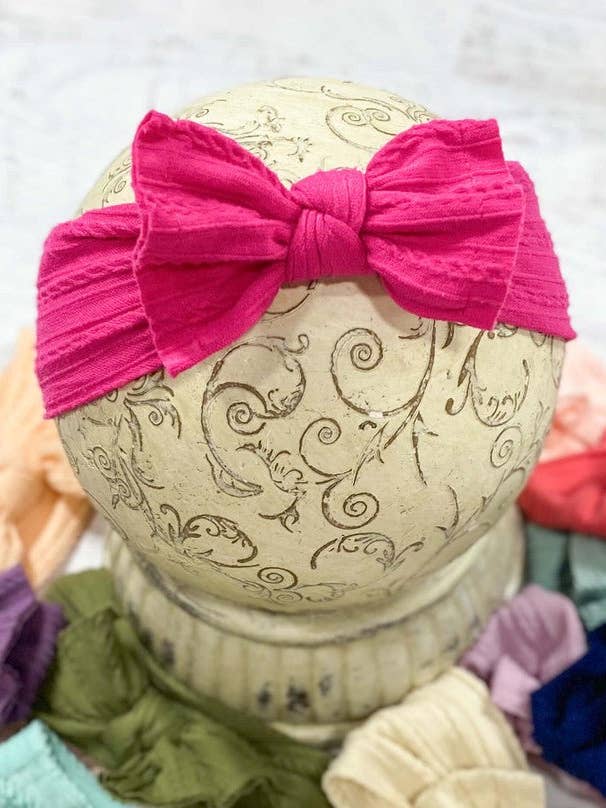 Cable Knit Bow Headbands for wholesale by The Hair Bow Company