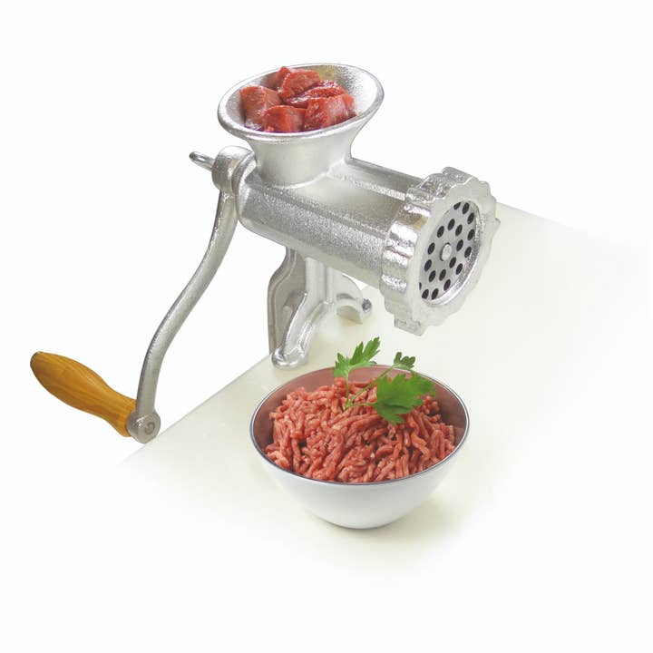 Hachoir à viande manuel - fonte d'aluminium - grille 6,5 mm pour la vente par GROUPE LOUIS TELLIER - GOBEL