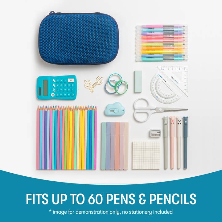 ZIPIT - Wholesale Etui - ZIPIT Mesh opbergdoos, blauw