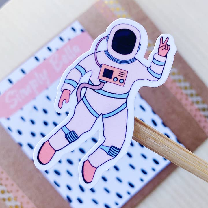 Netter wasserdichter Mini-Astronauten-Aufkleber für den Großhandel von Simply Bella Handmade