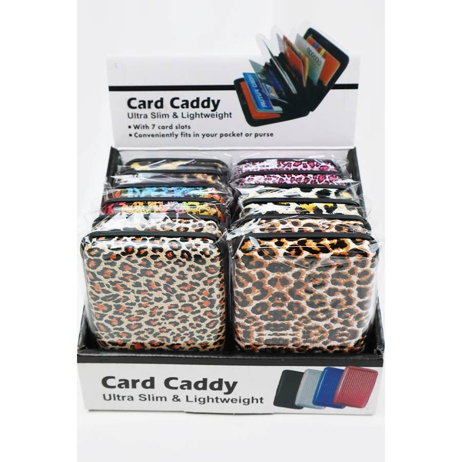 MIX COLOR Leopard Print Ulta Slim Card Caddy for wholesale on Faire6