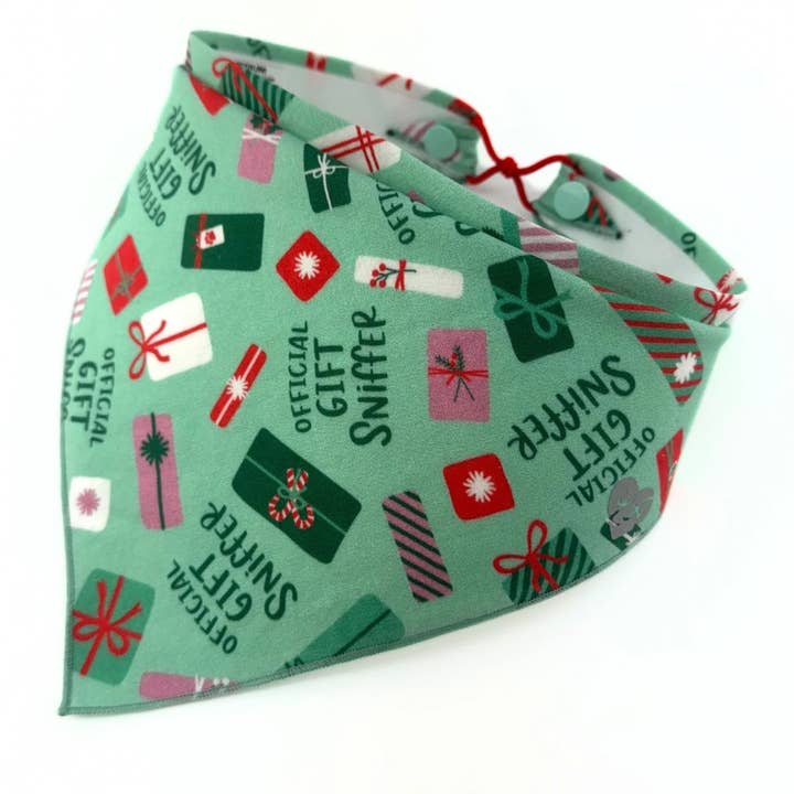 Official Gift Sniffer on Mint Bandana for wholesale by Legit Adorable Pets