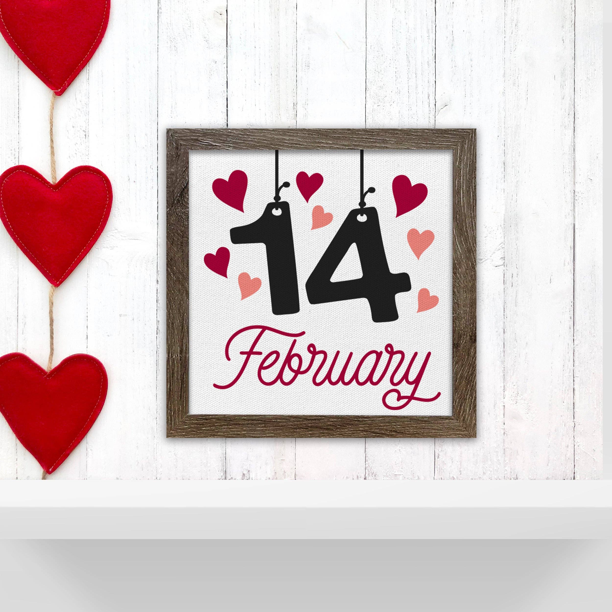 ZA Handmade Wholesale - Wholesale Sign - February 14th print Valentine's Day decoration sign farmhouse decoration0