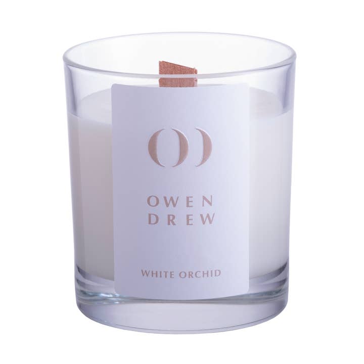 WEISSE ORCHIDEENKERZE (BLUMENKOLLEKTION) für den Großhandel von Owen Drew Candles