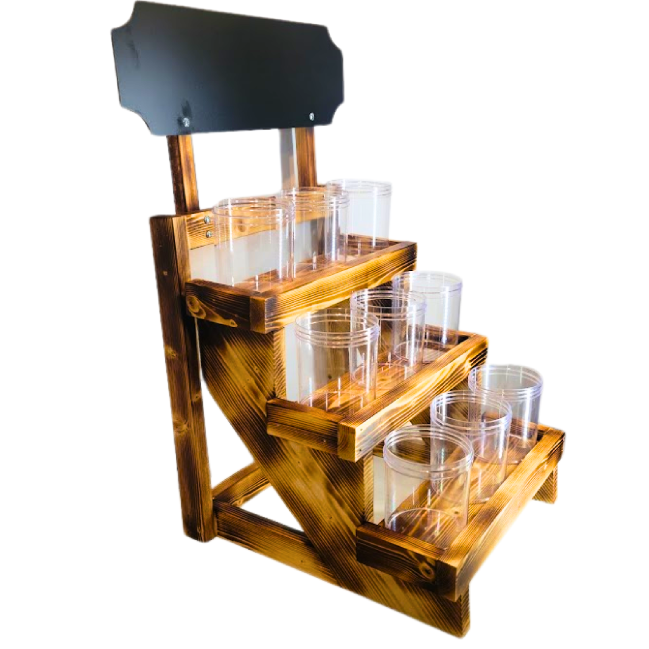 Candy Barn Express - Wholesale Retailer Display Stand/Case - 9 Count Display Shelf With Black Neon Sign & 9 Clear Jars2