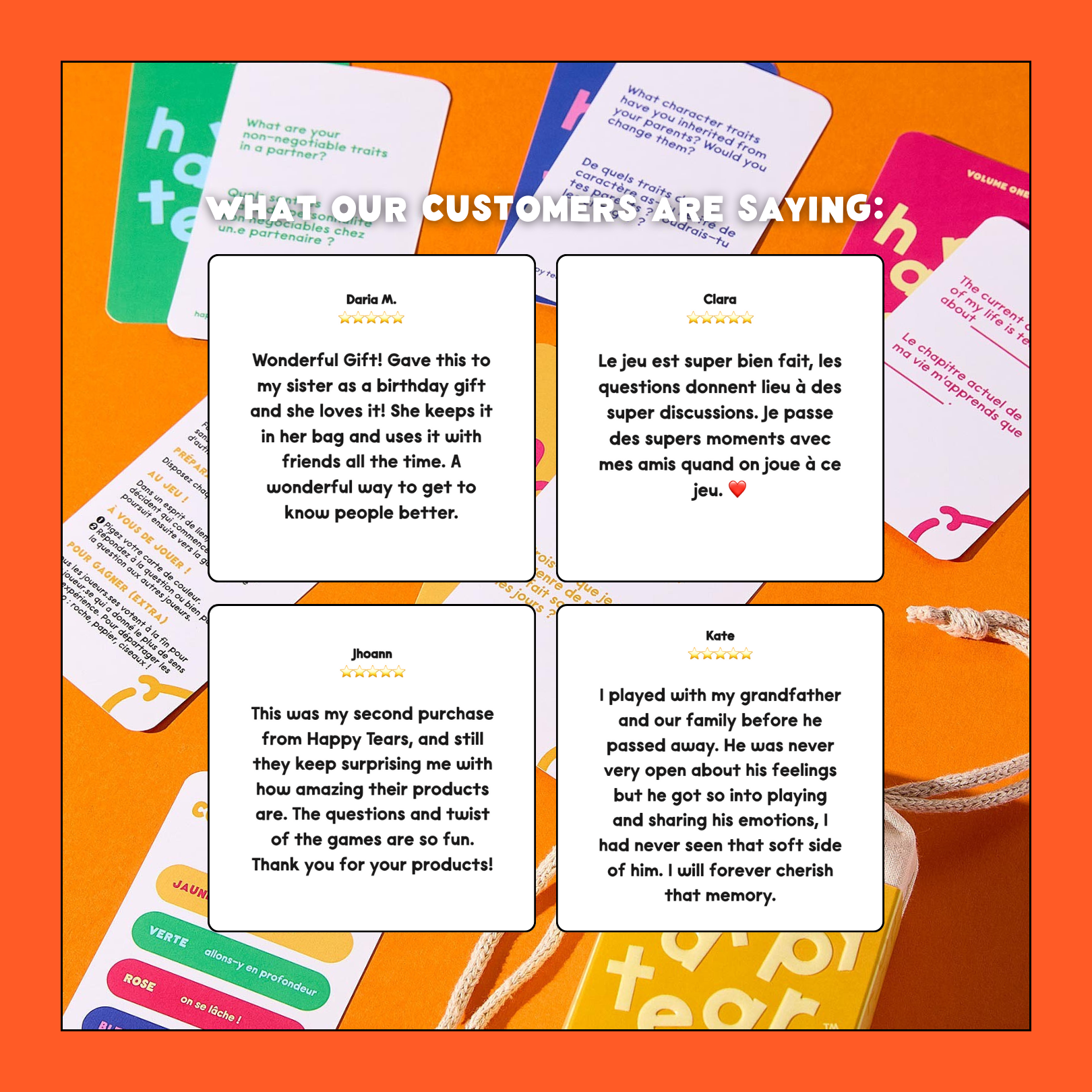 Happy Tears - Wholesale Card Game - happy tears: big friendship (bilingual conversation cards)3