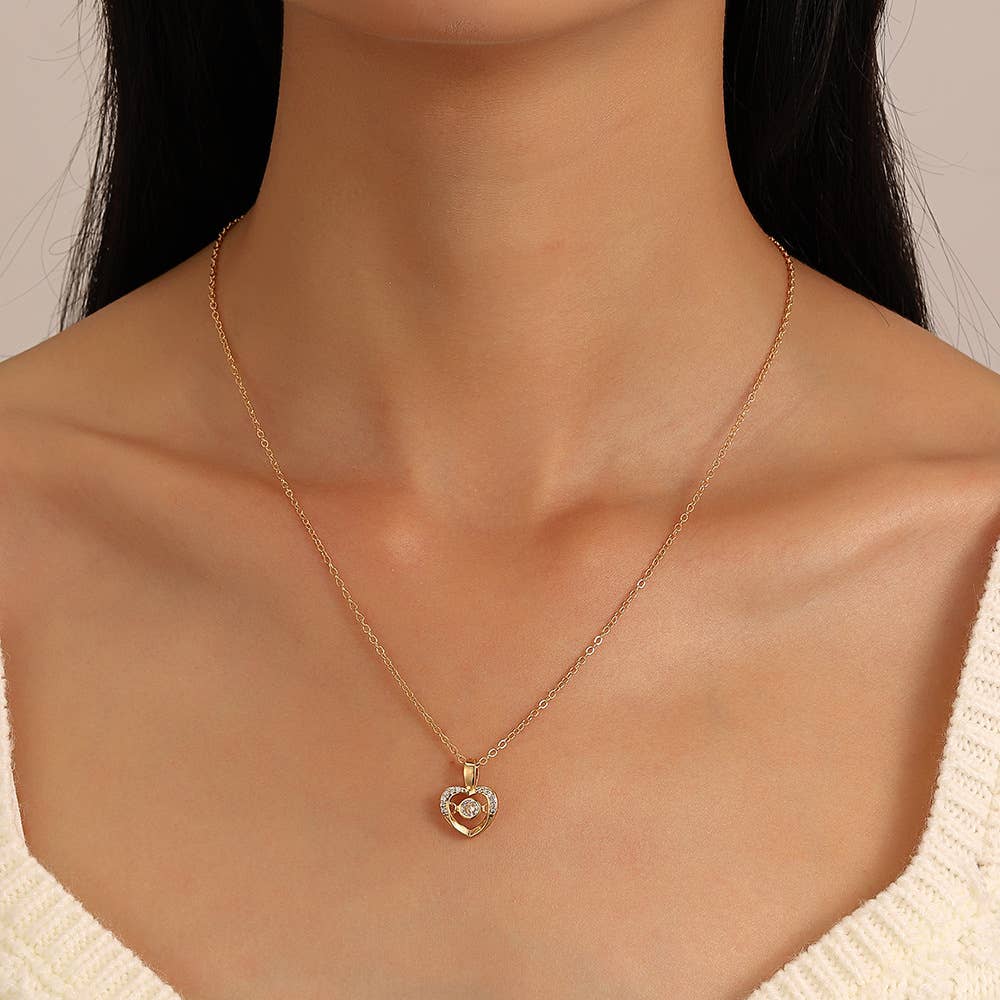 Gemscape UK - Vente Colliers à pendentif - Collier en forme de cœur en or et argent : des bijoux pour tous4