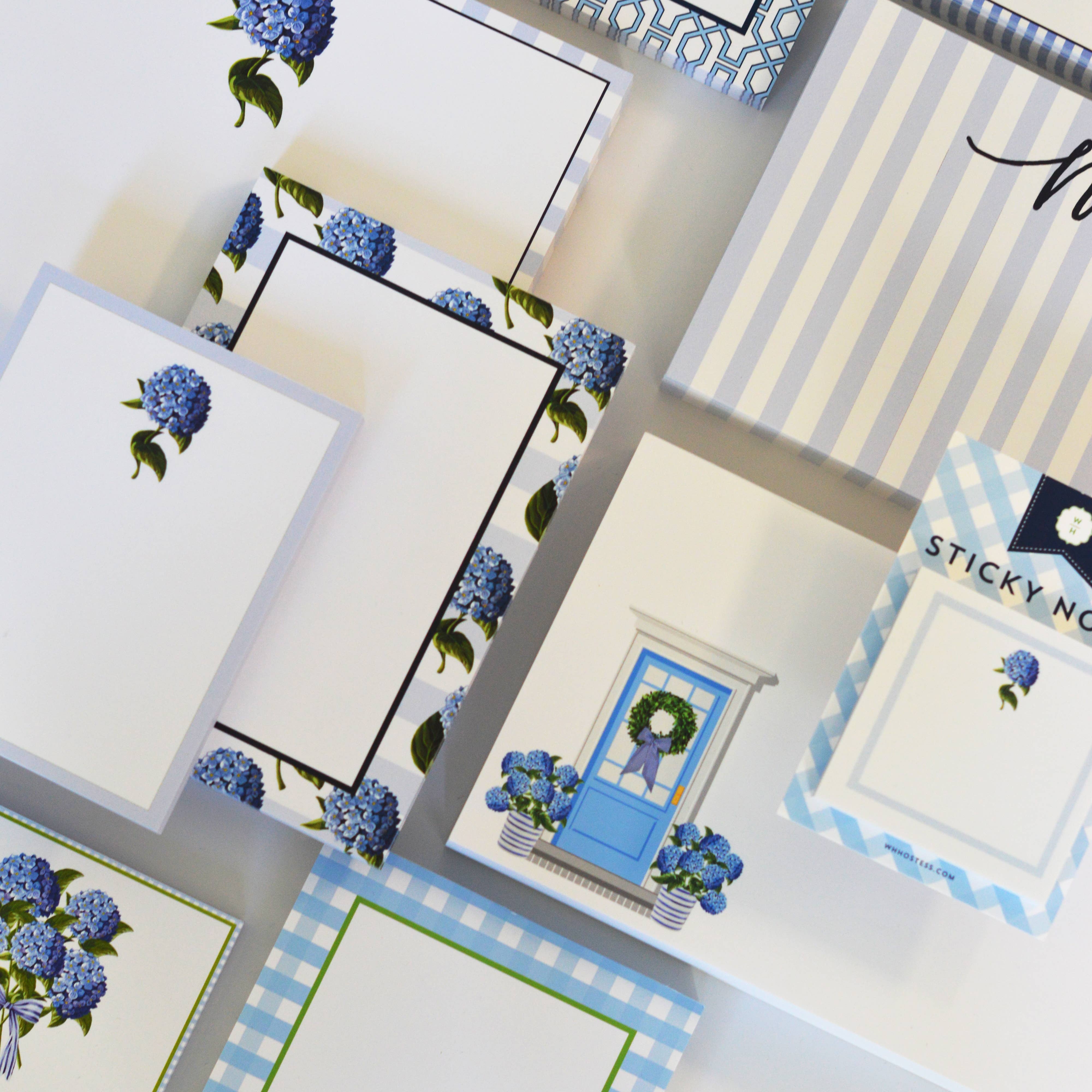 WH Hostess Social Stationery - Vente Blocs-notes - En stock Bloc-notes Hydrangeas 8,5x5,5 Porte d'entrée2