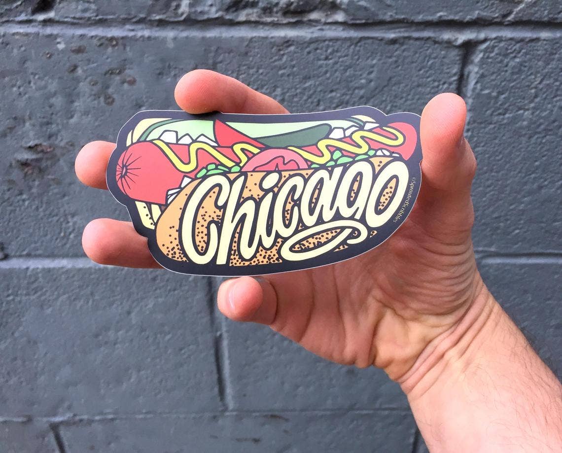 Sprouted Scribbles - Wholesale Sticker - Chicago Sticker - Hot Dog Travel Food2