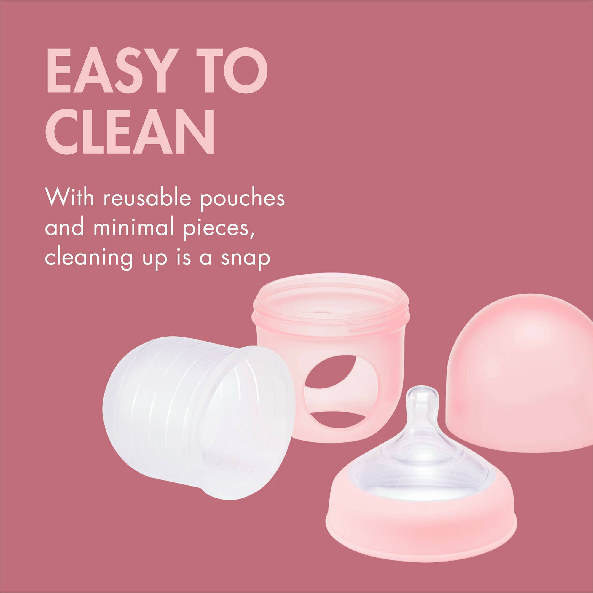 TOMY - Wholesale Baby Bottle - TOMY Boon Nursh Bottle - 3 Bottles - Pink Multicolor7