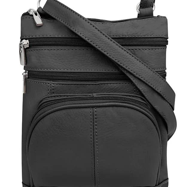 Roma Leathers, Inc. - Wholesale Crossbody Bag - Women's - RM004 cowhide leather crossbody with phone pocket
