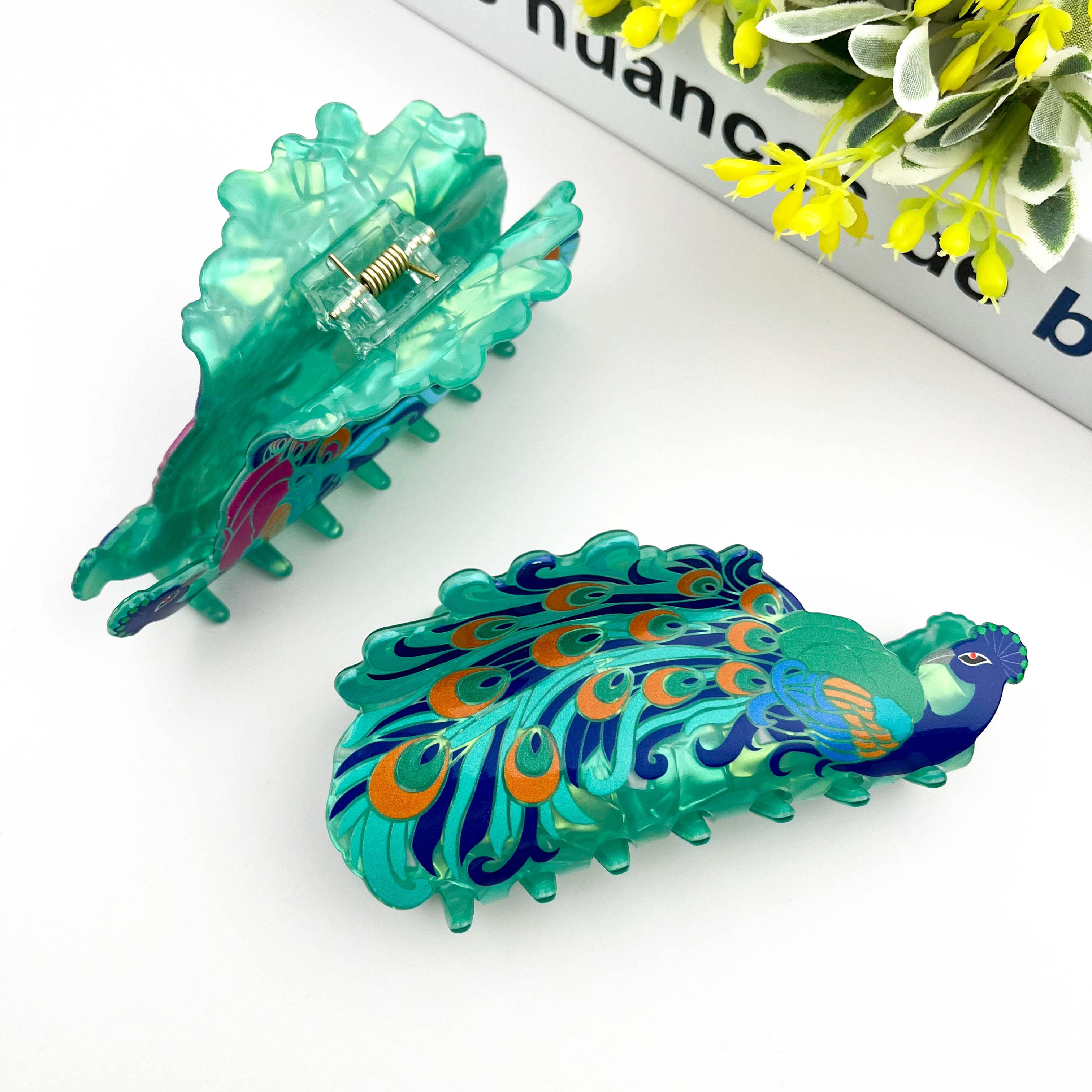 TheDivaSoap – wholesale Hårklämma - Dam – Kreativ Mode Påfågel Hårklämma – Djurstil3