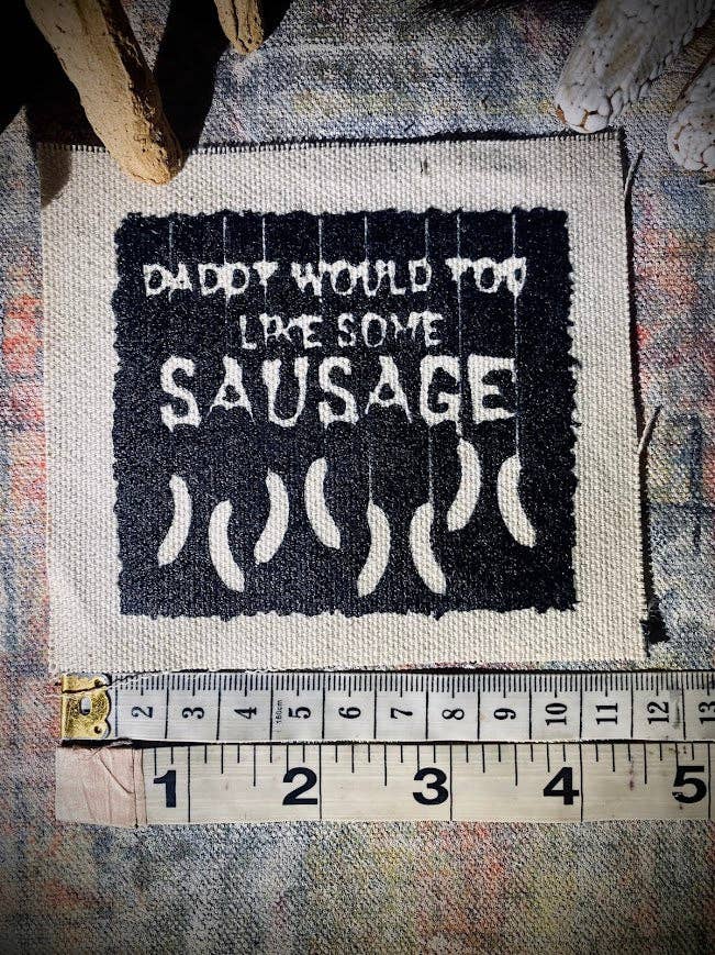 Three Raccoons - Wholesale Patch - Daddy would you like some sausage? patch.1