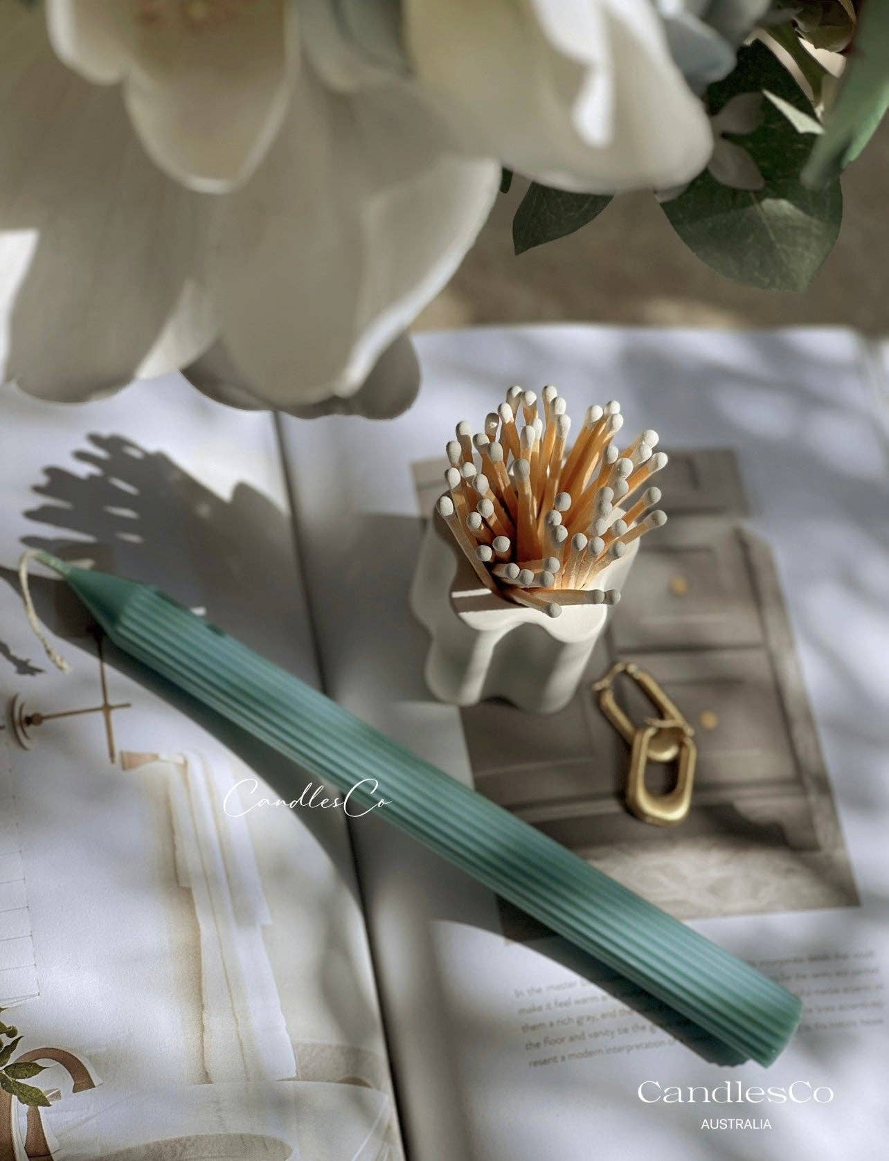 CandlesCo Australia - Vendita all'ingrosso Candele cilindriche/candelieri - Candela in cera di soia con punta a coste sottili3