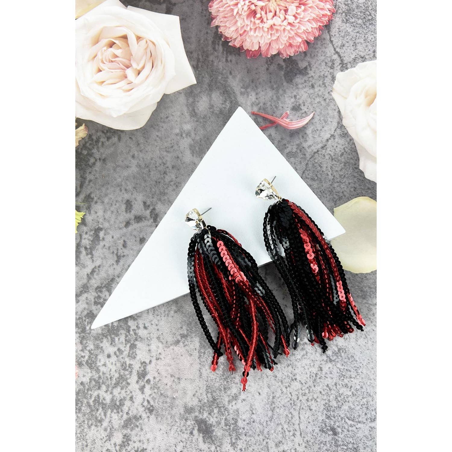 JHP Collection - Wholesale Dangle Earrings - GAME DAY SHINNY DROP SPORTS SEQUINS POST EARRINGS15