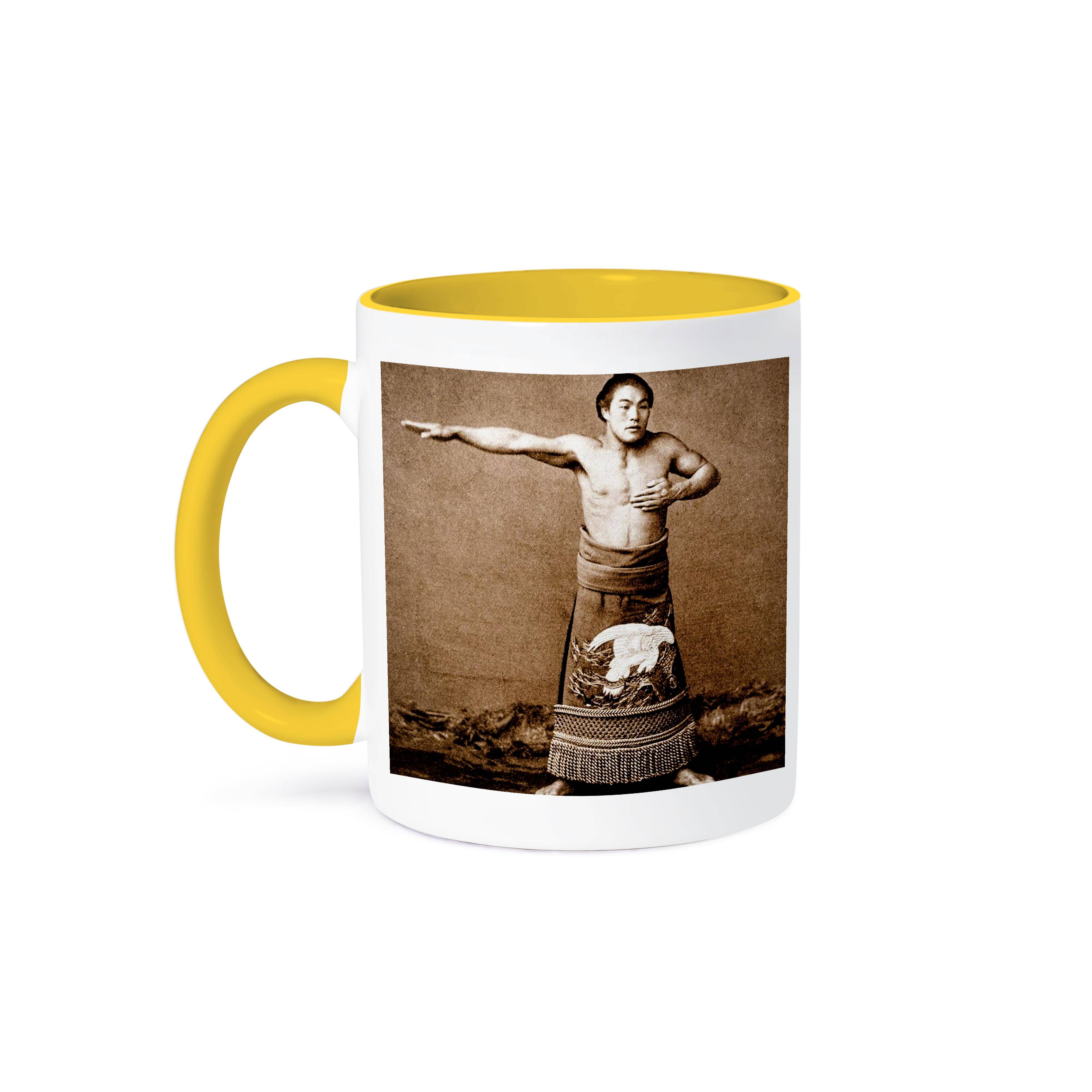 3dRose - Wholesale Coffee Mug - 3dRose, Vintage Champion Sumo Wrestler in Old Japan Sepia Toned, Mug0