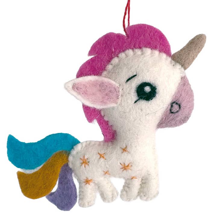 Licorne en feutre pour la vente par Santa and friends