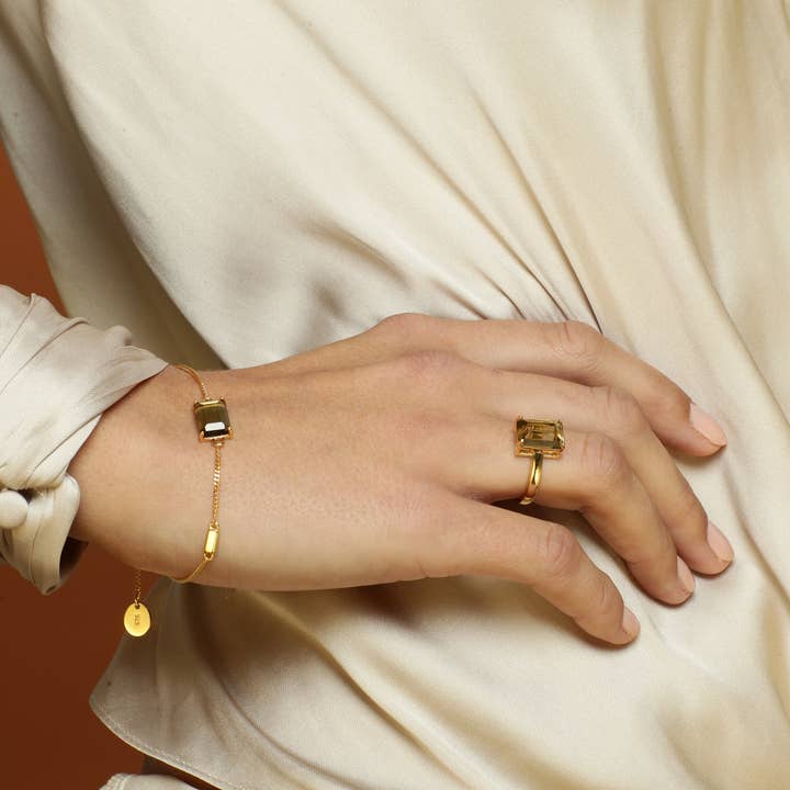 Star Of Sweden – Großhandel Cocktail-/Statement-Ring – Sag Ja! Verstellbarer Ring | Schwarzer, grauer und brauner Stein17
