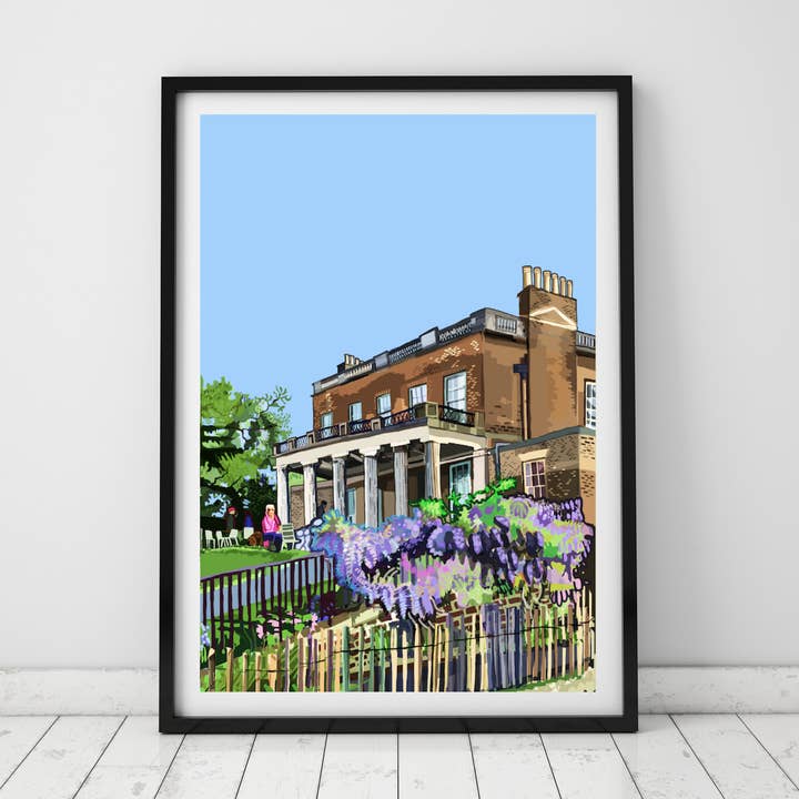 Clissold House, Stoke Newington Illustration Print for wholesale by Tomartacus