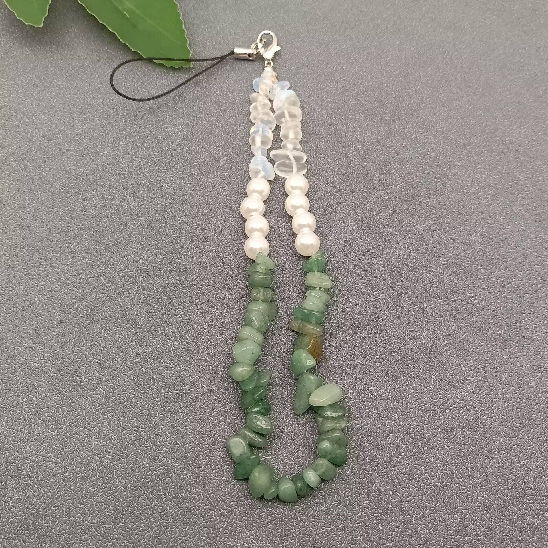 Mio Queena - Wholesale Phonecase Strap - Stone & Crystal & Pearl Beaded Phonecase Strap Lanyard - CS13