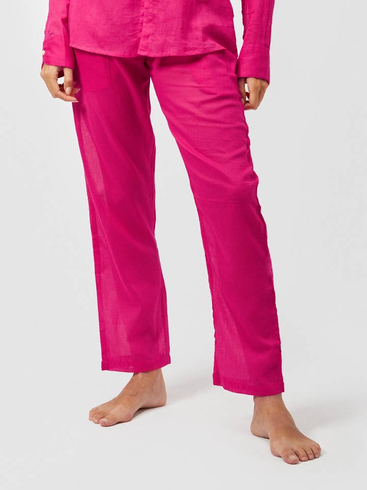 CALÇAS ESSENCIAIS EM ROSA por atacado de C.R.T.D