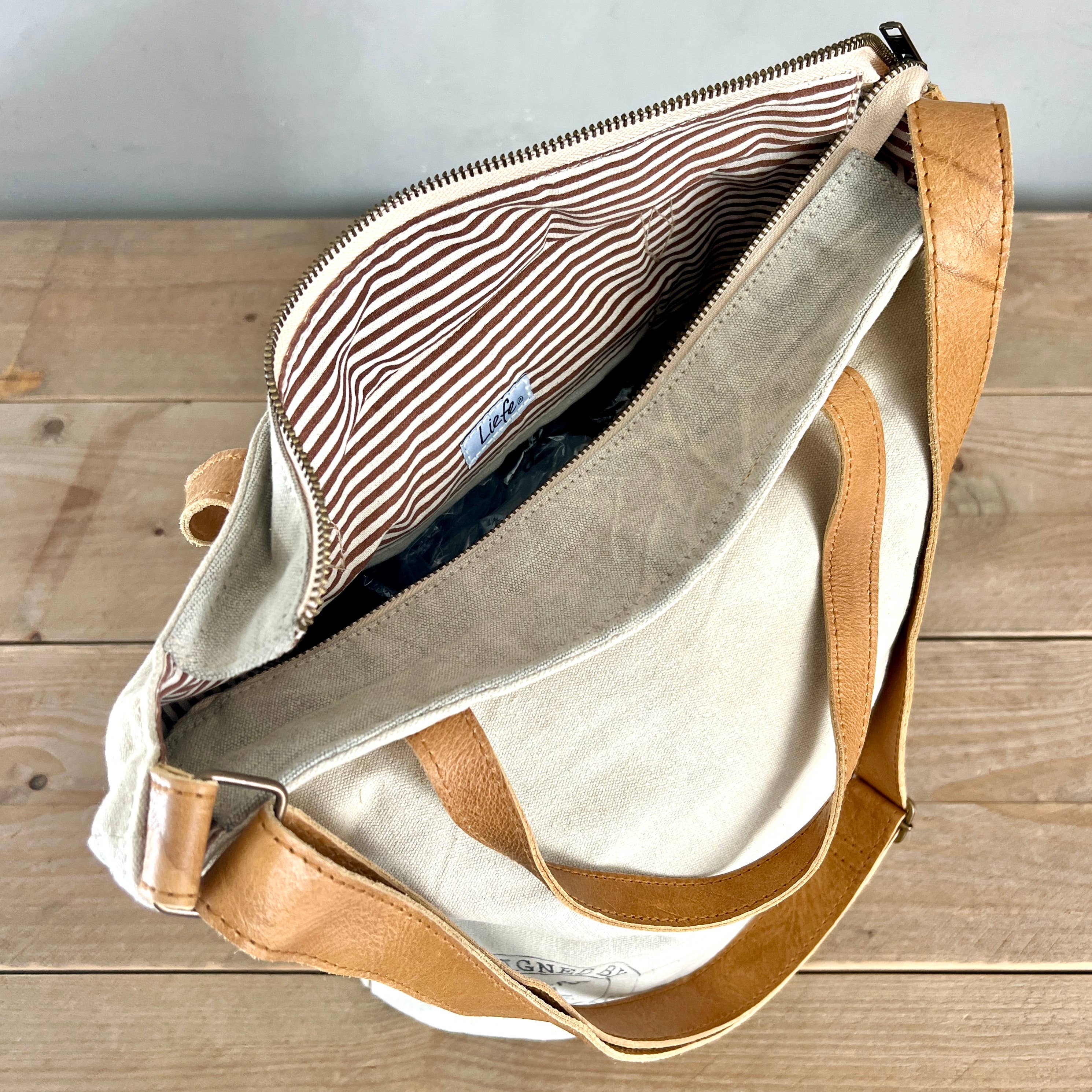 Liefe NL - Wholesale Shoulder Bag - Women's - BucketBag (light canvas) - raw NEW8