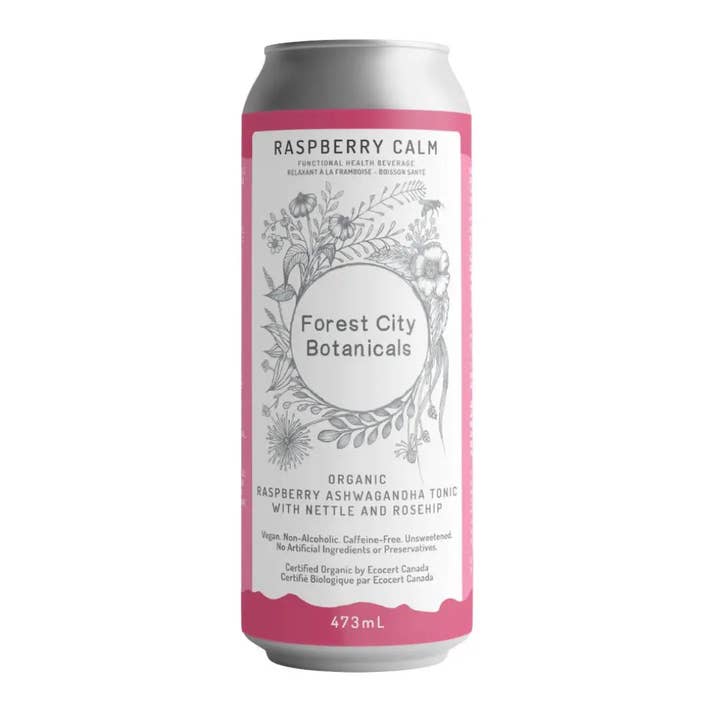 Echo Sales Canada - Wholesale Non-Alcoholic Aperitif/Mocktail - Forest City Botanicals Raspberry Calm 6x16oz/473ml cans