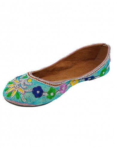 Kimago Look - Wholesale Flats - Women's - Light blue ballerina with embroidery and stones4
