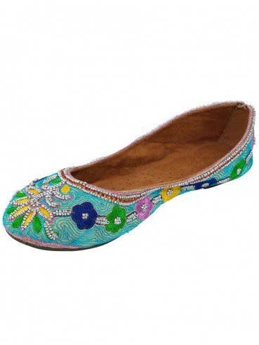 Kimago Look - Wholesale Flats - Women's - Light blue ballerina with embroidery and stones4