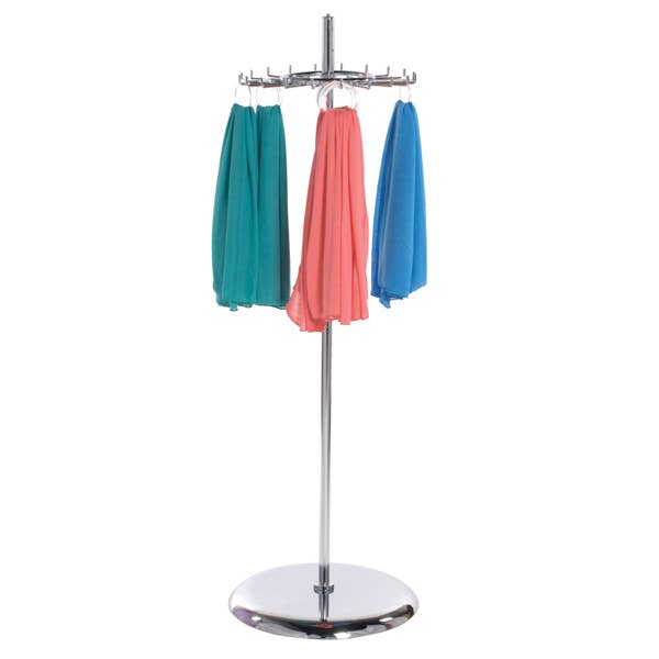 Specialty Store Services - Wholesale Retailer Display - Apparel - Chrome Belt and Tie Spinner Display Rack1