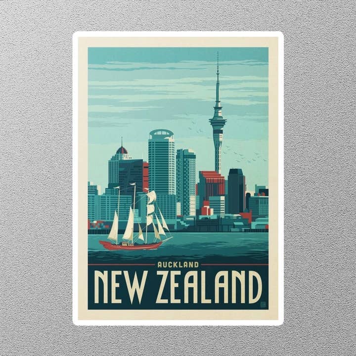 Vintage New Zealand rejse klistermærke for engroshandel hos GraffMerch.com