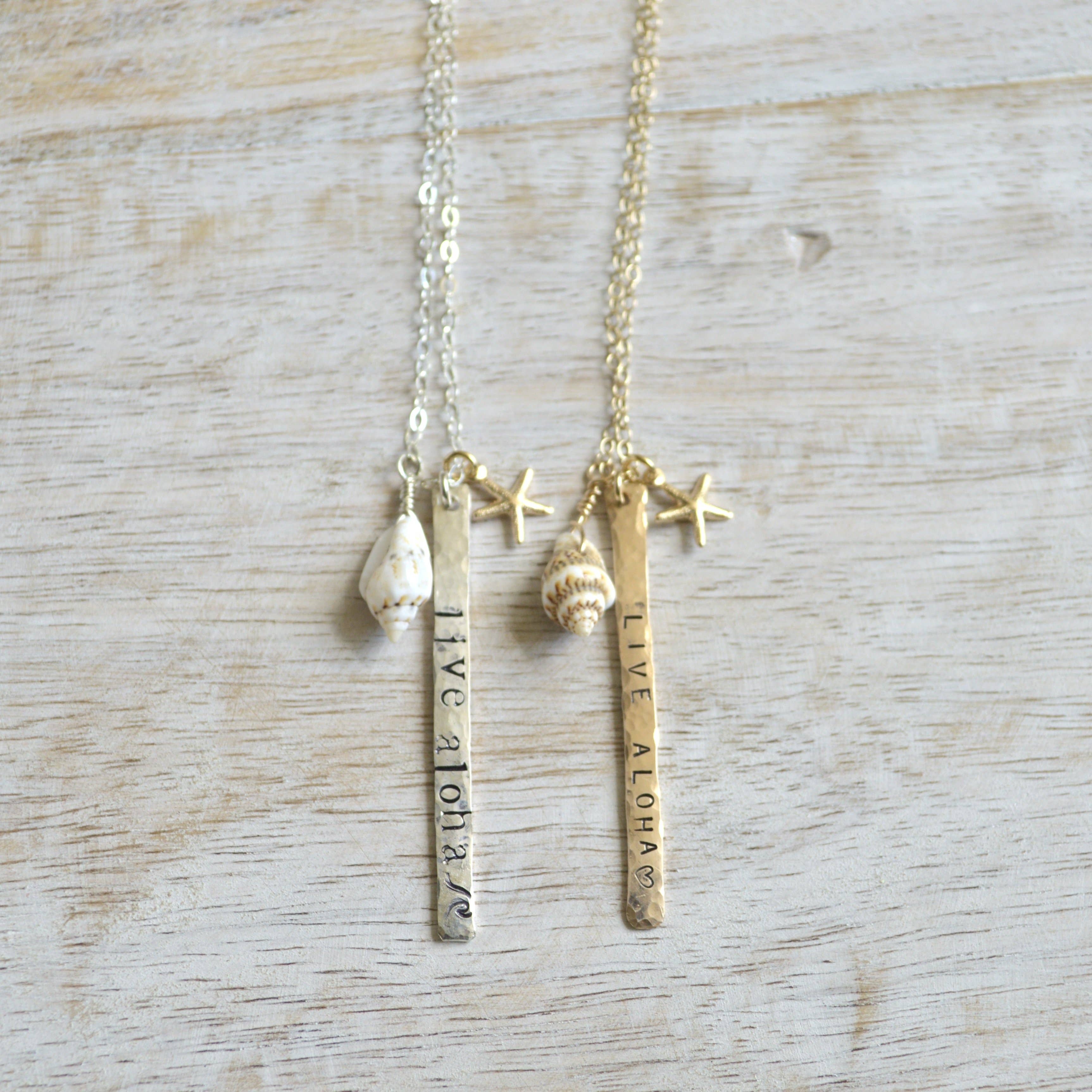 Salty But Sweet – Engroshandel Halskæde med vedhæng – Live Aloha lodret Bar halskæde9