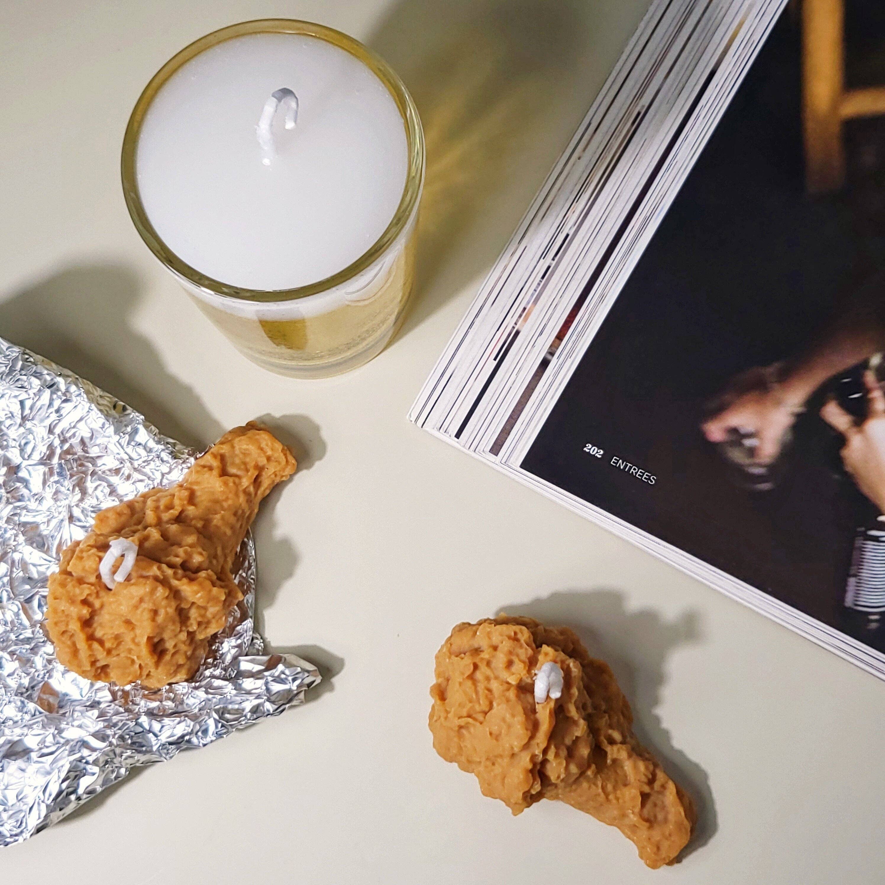 Duckling Candle - Wholesale Novelty Candle - Fried Chicken Candles Crispy Fried Chicken Wing Candles0