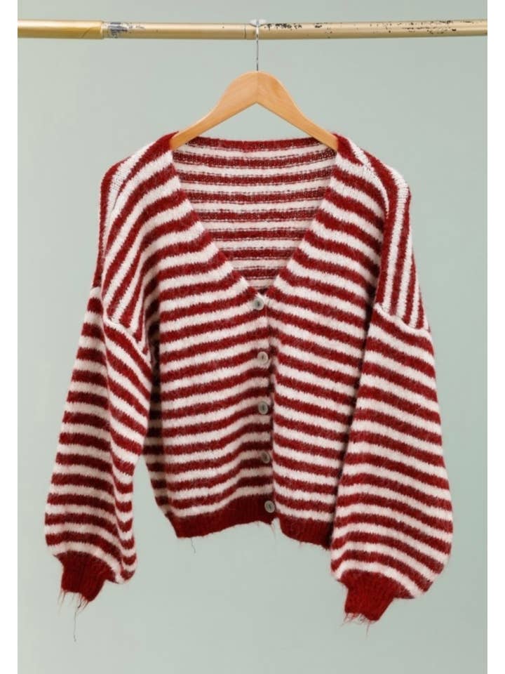 LÉA & LUC - Wholesale Cardigan - Women's - Striped cardigan REF. 510627
