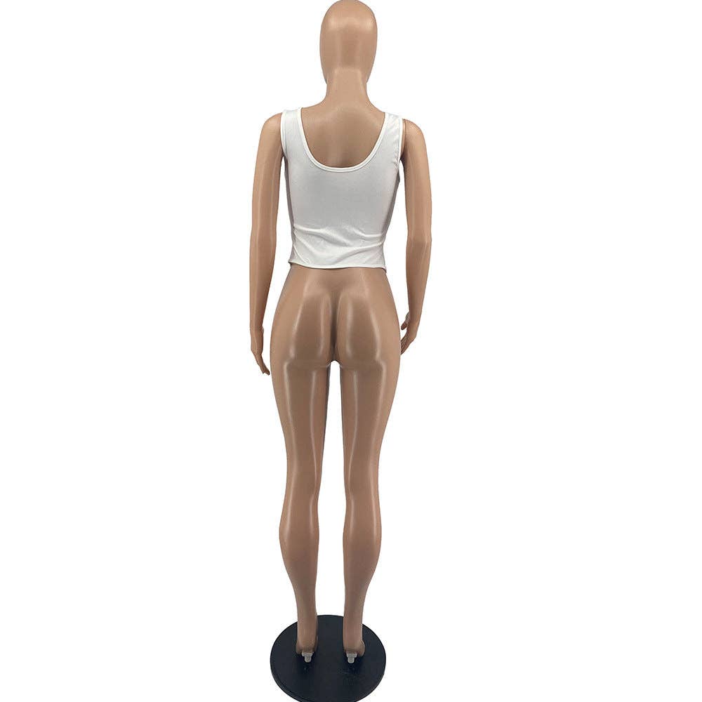 MB Fashion Wholesale - Wholesale Tank Top - Women's - MB FASHION Sleeveless Cut-Out High-Cut Tank Top 5021R6