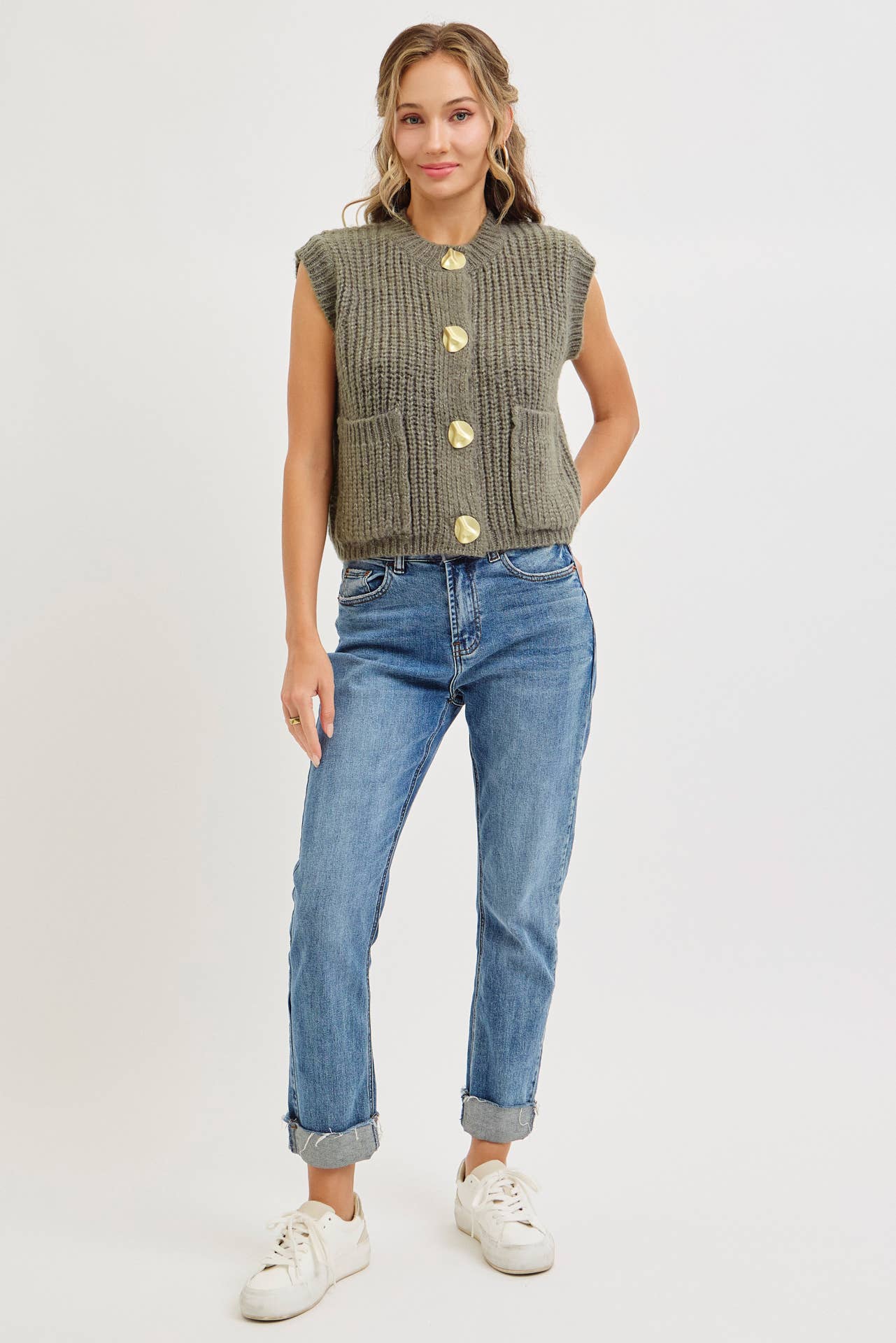 Sweet Lovely by Jen - Wholesale Knit Sweater - Women's - CHUNK SWEATER KNIT VEST 3