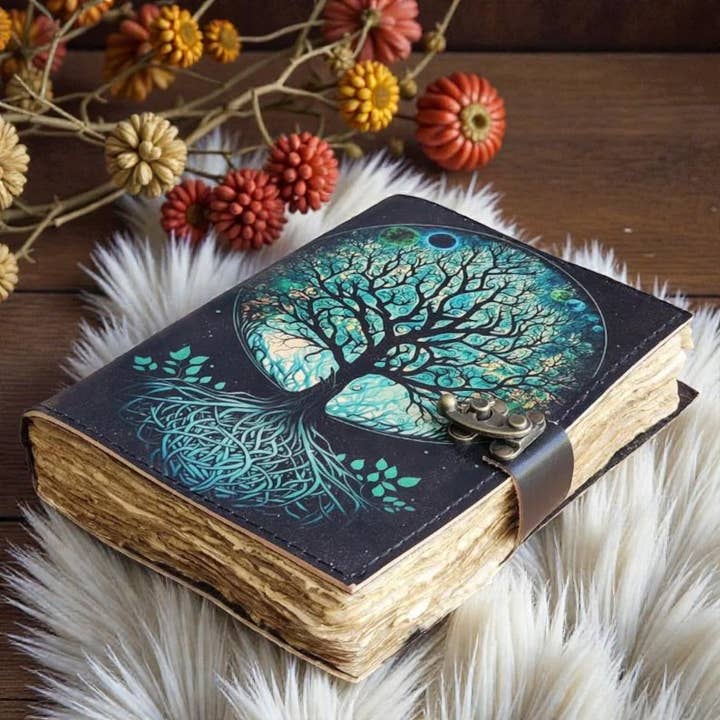 Baum des Lebens Leder handgefertigtes Tagebuch für den Großhandel von Leatherooze