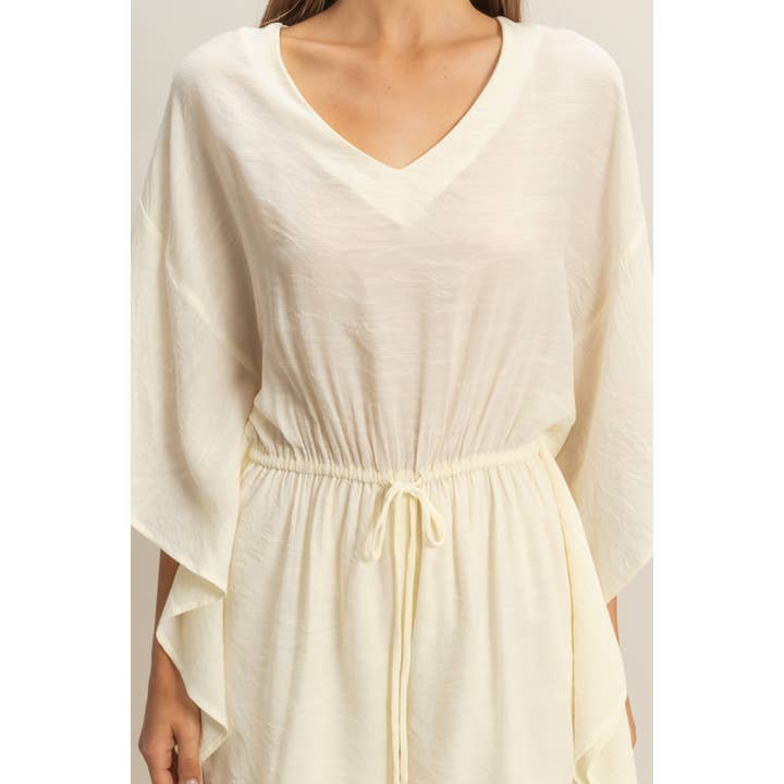 HYFVE - Wholesale Romper - Women's - HF23E910-Tie-Waist V-Neck Romper