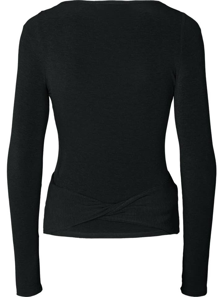 gai-lisva - Wholesale Knit Top - Women's - Anne Wool Wrap Top - Black5